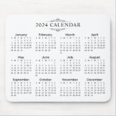 Eenvoudige maar toch elegante kalender 2024 | Mous Muismat (Voorkant)