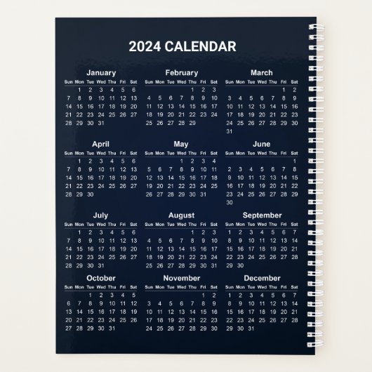 Eenvoudige maar toch elegante kalender 2024 | Plan Planner (Achterkant)