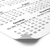 Eenvoudige maar toch elegante kalender 2024 | POST Poster (Hoek)