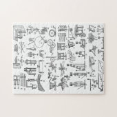 Eenvoudige machines ~ Mechanische en fysieke appar Legpuzzel (Horizontaal)