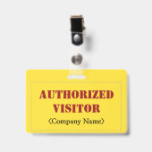 Eenvoudige "MACHTIGDE VISITOR"-badge Badge (Voorkant met clip)