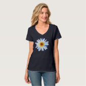 Eenvoudige Madelief Waterverf Bloem T-shirt (Voorkant volledig)