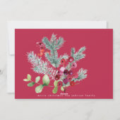 Eenvoudige Magenta-foto van Magenta met gewone, mo Feestdagenkaart (Achterkant)