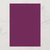 Eenvoudige magenta op witrijke bruiloft - details informatiekaartje (Achterkant)