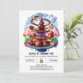 Eenvoudige magische chocolade verjaardag kaart (Staand voorkant)