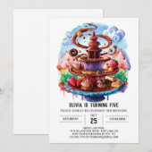 Eenvoudige magische chocolade verjaardag kaart (Voorkant / Achterkant)