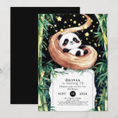 Eenvoudige Magische Kinderpanda Verjaardag Kaart (Voorkant / Achterkant)