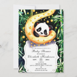 Eenvoudige magische kleine panda Baby shower Kaart