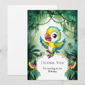 Eenvoudige magische papegaai bedankkaart kaart (Voorkant / Achterkant)
