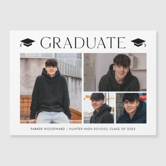 Eenvoudige magnetische uitnodiging voor afstuderen (Voorkant)