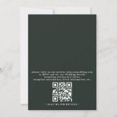Eenvoudige Magnolia Bloem Rustieke QR Code Trouw Kaart (Achterkant)