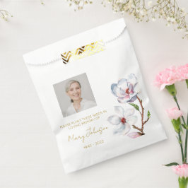 Eenvoudige Magnolia Foto Rouw Zaad Bedankzakje