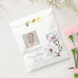 Eenvoudige Magnolia Foto Rouw Zaad Bedankzakje
