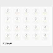 Eenvoudige Magnolia-herdenking Ronde Sticker (Vel)