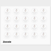 Eenvoudige Magnolia-herdenking Ronde Sticker (Vel)