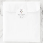 Eenvoudige Magnolia-herdenking Ronde Sticker (Tas)