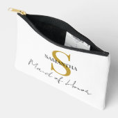 Eenvoudige Maid of Honor gift monogram, naam Etui (Open)