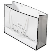 Eenvoudige Maid of Honor-voorstel zwart en wit Groot Cadeauzakje (Voorkant Gekanteld)