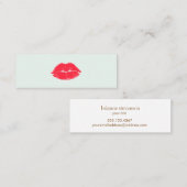 Eenvoudige make-up artiest kussen lippen schoonhei mini visitekaartje (Voorkant / Achterkant)