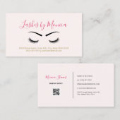 Eenvoudige make-up artist met wimpers en wenkbrauw visitekaartje (Voorkant / Achterkant)