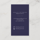 Eenvoudige make-upfotografie met minimale typograf visitekaartje (Achterkant)