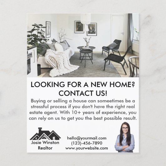 Eenvoudige makelaar marketing foto flyer (Voorkant)