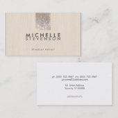 Eenvoudige Makeup Artist Moderne Chic Faux Sequin Visitekaartje (Voorkant / Achterkant)