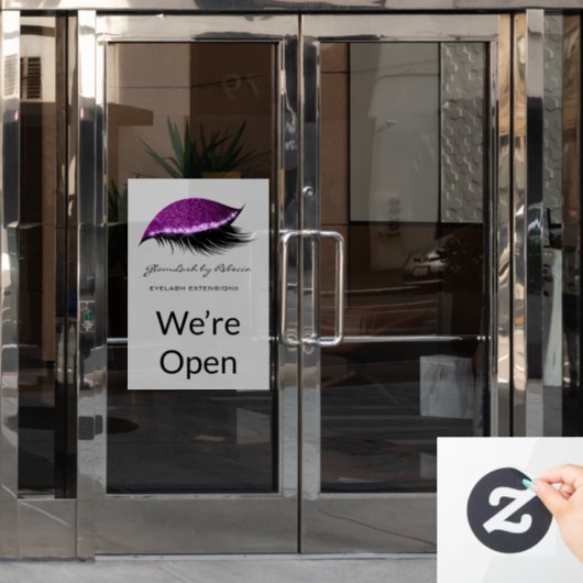 Eenvoudige Makeup Beauty Eyelash Glitter We zijn o Raamsticker (Kantoordeur)