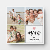 Eenvoudige mam Foto Collage Heart Plaque Fotoplaat (Voorkant)