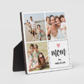 Eenvoudige mam Foto Collage Heart Plaque Fotoplaat (Voorkant)