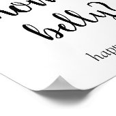 Eenvoudige mama buik | Zwart Script gissen spel Poster (Hoek)