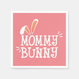Eenvoudige mammie Bunny Easter Typograaf | Papier  Servet