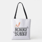Eenvoudige mammie Bunny Easter Typografie | CANVAS Tote Bag (Achterkant)