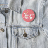 Eenvoudige mammie Bunny Easter Typografie | Pin-Bu Ronde Button 5,7 Cm (In situ)