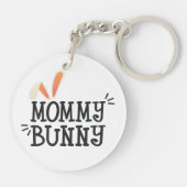Eenvoudige mammie Bunny Easter Typografie | SLEUTE Sleutelhanger (Achterkant)
