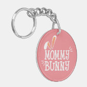 Eenvoudige mammie Bunny Easter Typografie | SLEUTE Sleutelhanger (Voorkant Links)
