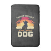 Eenvoudige Man Die Hond Liefheeft Silhouet Zonsond Badmat (Voorkant Verticaal)