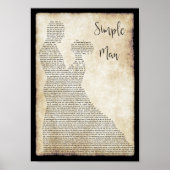 Eenvoudige Man Song Lyric Man Lady Dansend Print (Voorkant)