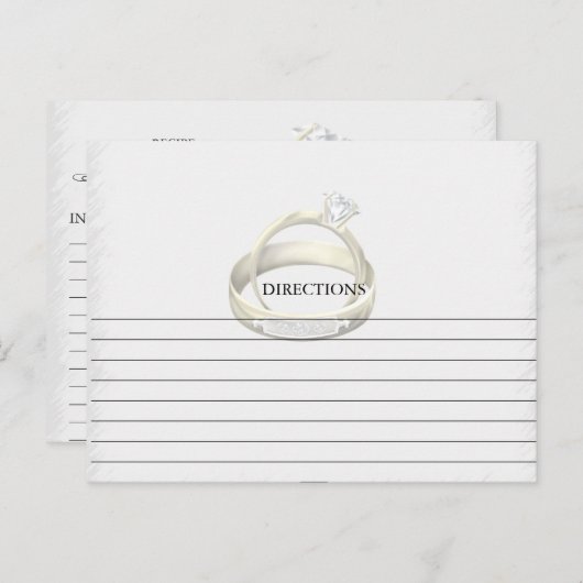 Eenvoudige Man Vrouw Trouwringen Recept Kaarten (Voorkant / Achterkant)