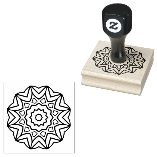 Eenvoudige Mandala Rubber Stamp Rubberstempel (Gestempeld)
