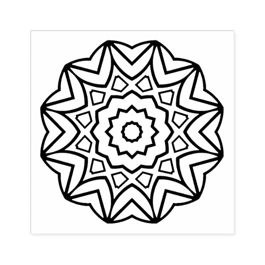 Eenvoudige Mandala Rubber Stamp Rubberstempel (Afrduk)
