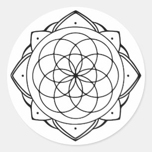 Eenvoudige Mandala Sticker