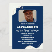 Eenvoudige Mannen Foto 99e verjaardag Kaart (Voorkant / Achterkant)