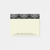 Eenvoudige Mannen van het zwarte grijze patroon va Post-it® Notes (Voorkant)