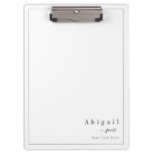 Eenvoudige Manuscript Naam Modern gepersonaliseerd Klembord (Voorkant)
