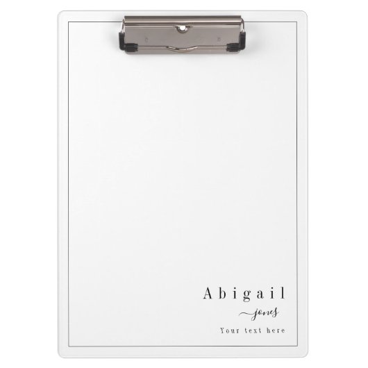 Eenvoudige Manuscript Naam Modern gepersonaliseerd Klembord (Voorkant)