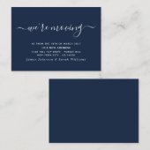 Eenvoudige Manuscript Verandering van Adres Informatiekaartje (Voorkant / Achterkant)