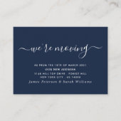 Eenvoudige Manuscript Verandering van Adres Informatiekaartje (Voorkant)