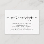 Eenvoudige Manuscript Verandering van Adres Informatiekaartje (Voorkant)