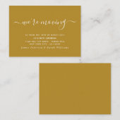 Eenvoudige Manuscript Verandering van Adres Informatiekaartje (Voorkant / Achterkant)